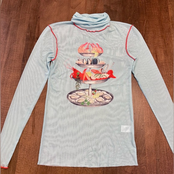 Rachel Antonoff Tops - Rachel Antonoff Seafood Tower Lillian Turtleneck Top Size extra small XS